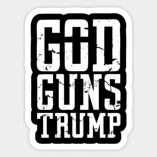 GOD GUNS TRUMP Christian President Trump Supporter Sticker